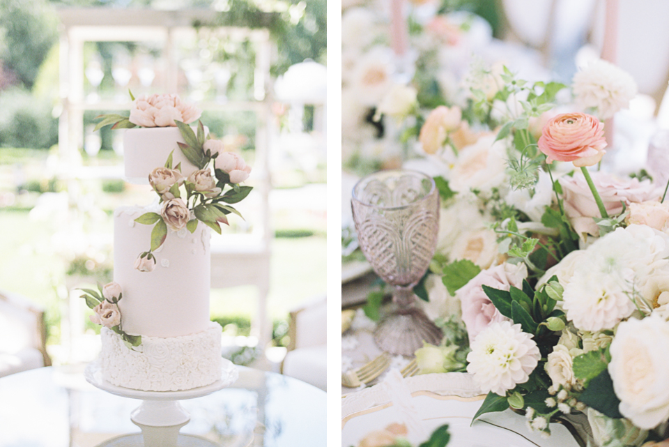 cake and floral details