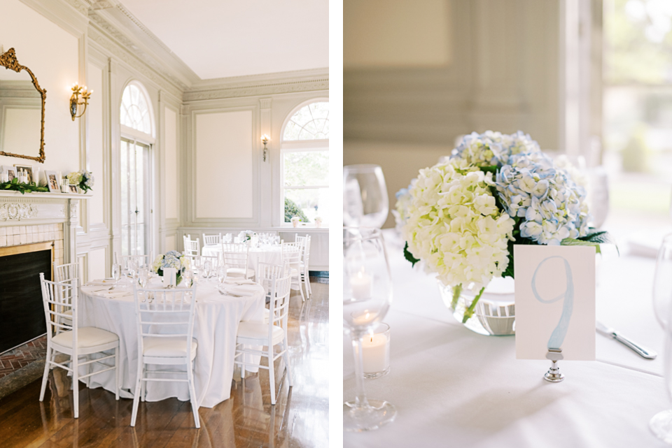eolia mansion wedding details tables