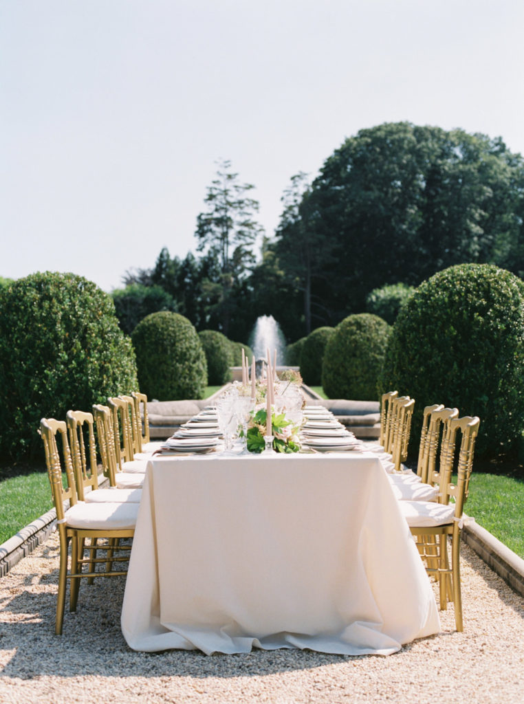 Oheka Castle Wedding reception table