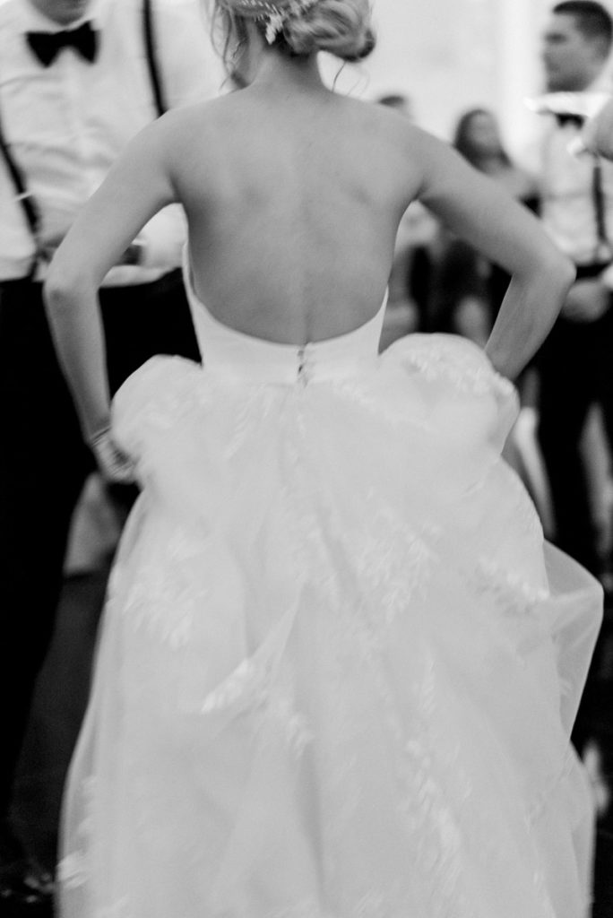 bride dancing a little blurry