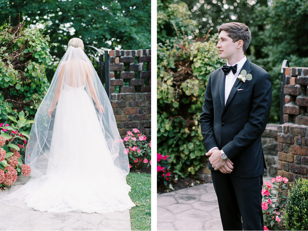 bride and groom solo portraits