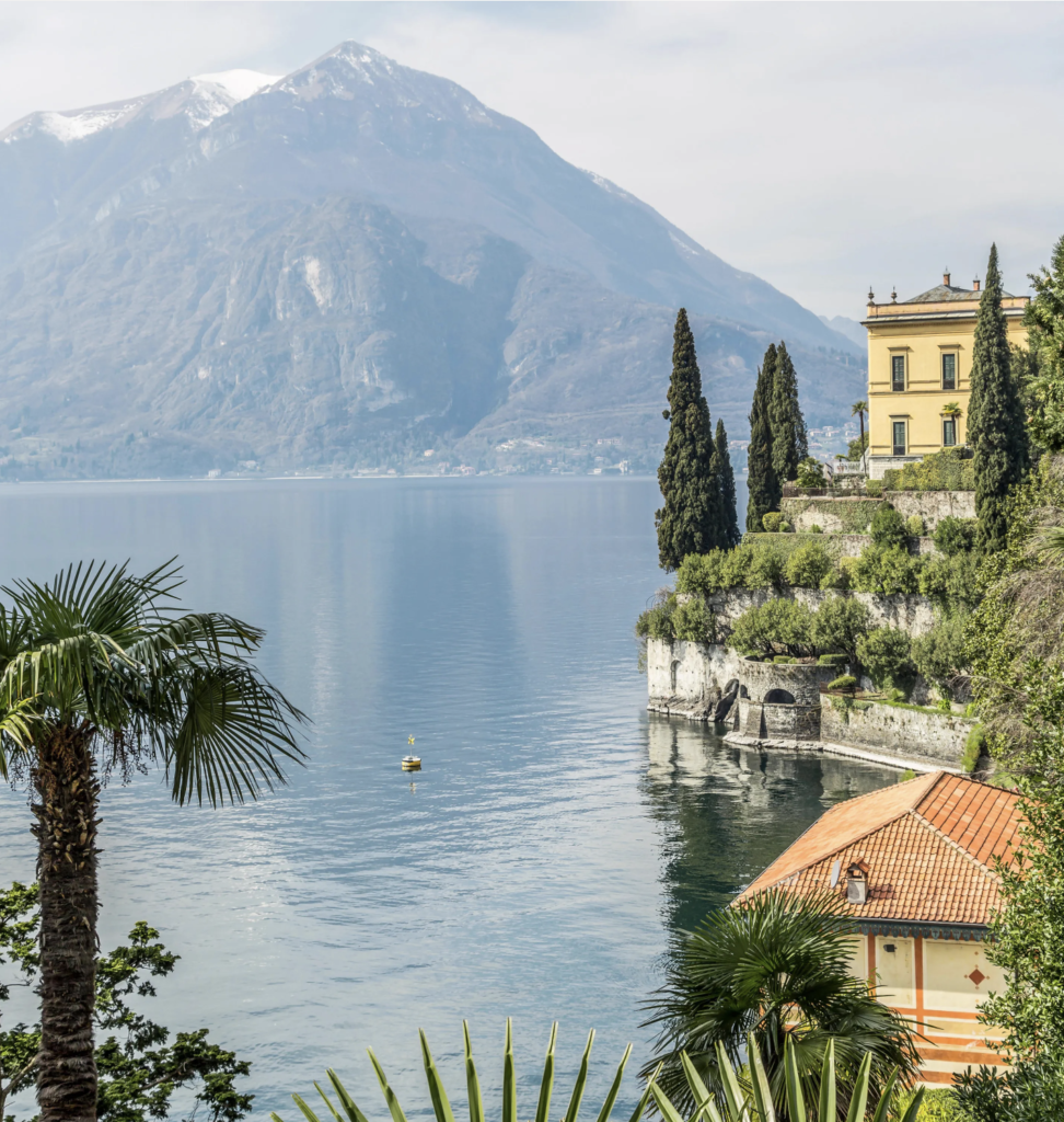 View of Villa Cipressi on Lake Como