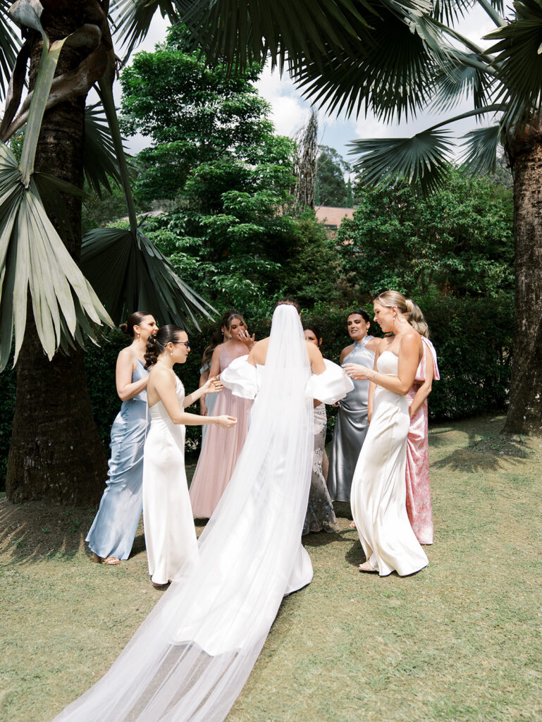 First looks with the bridesmaids.