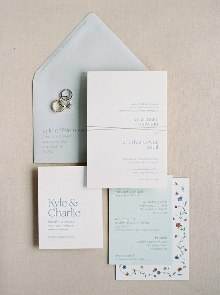 Stationery flat lay in a very simplistic style.