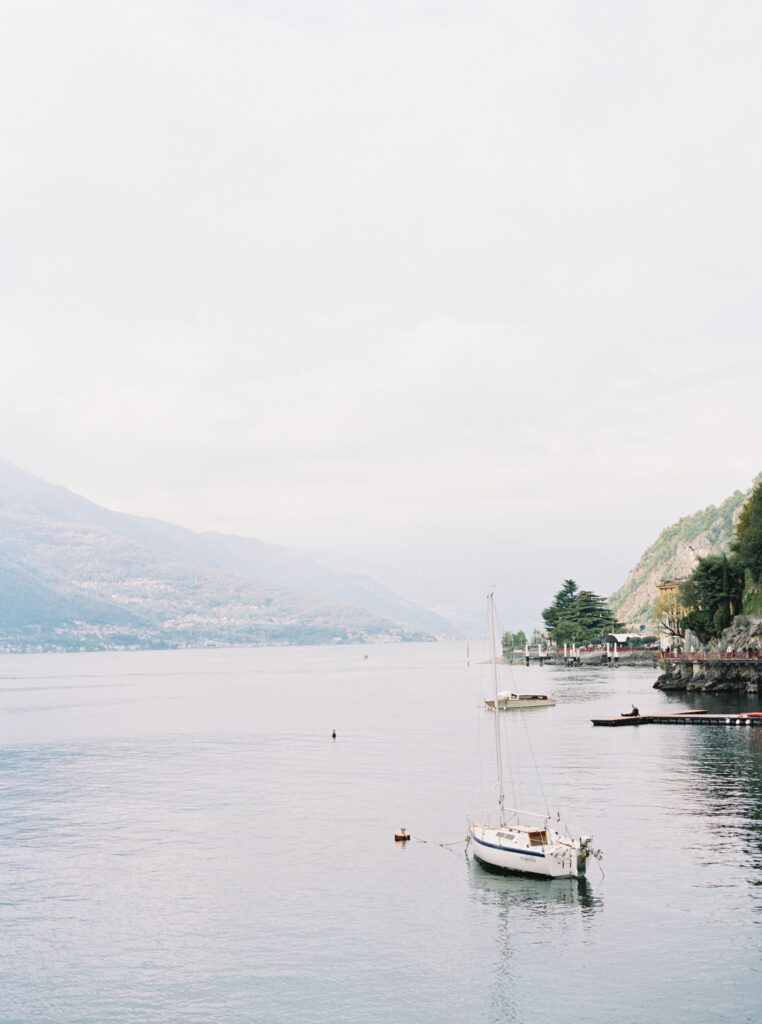 view of the boats on Lake Como