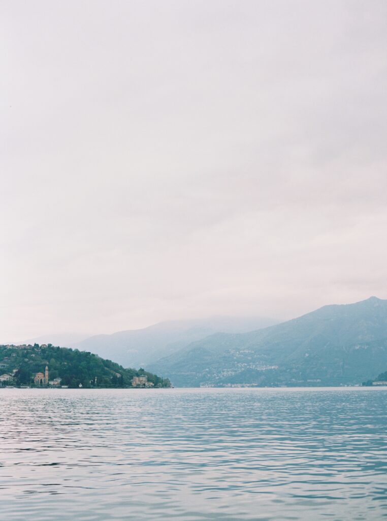 view of lake como from the boat