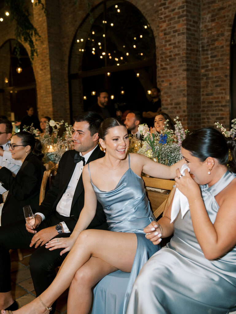 Guest reactions to the emotional speeches at this Colombia Wedding.