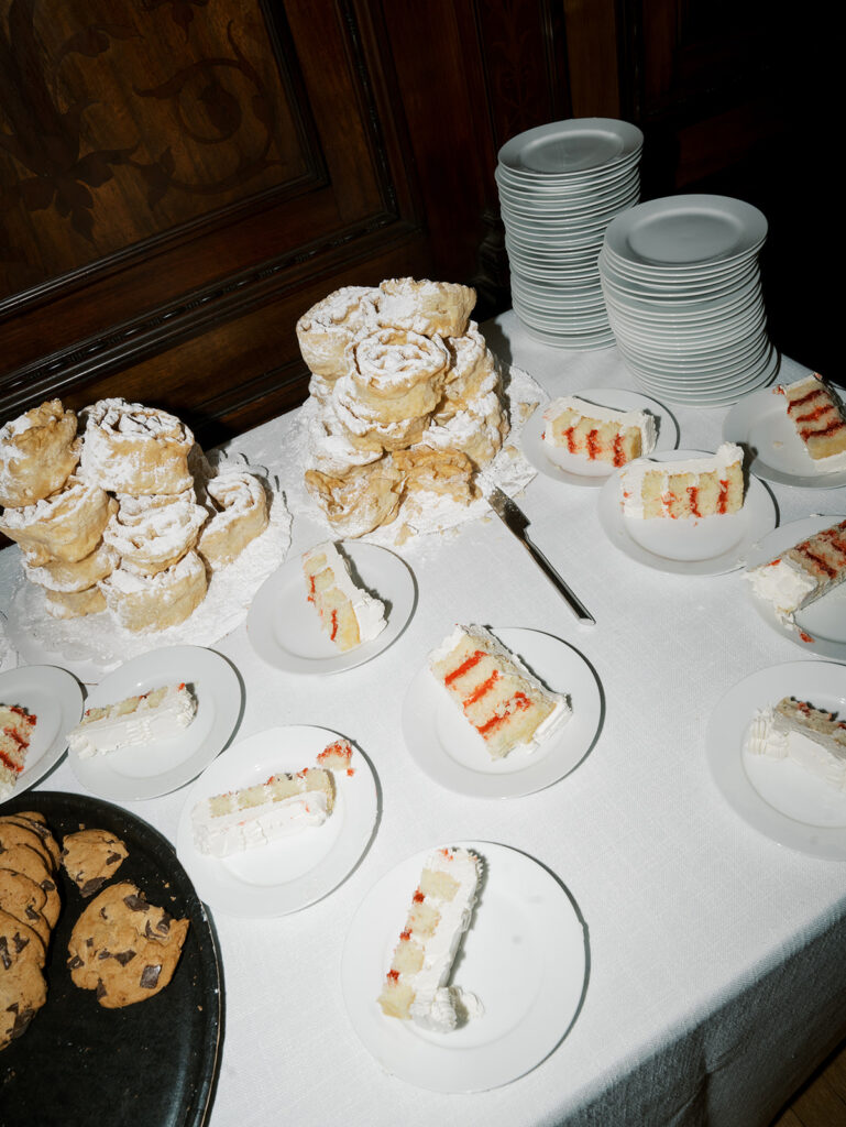 The dessert table