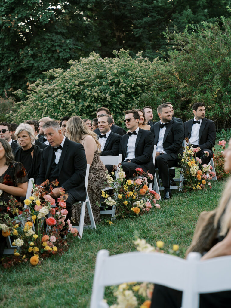 The guests waiting for the bride.