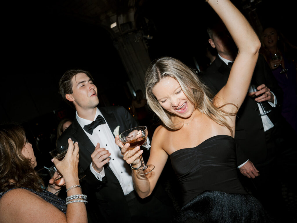 Guests dancing on the dance floor.